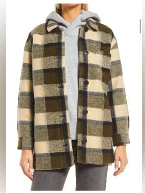 Madewell bellrose shirt jacket in plaza Loden